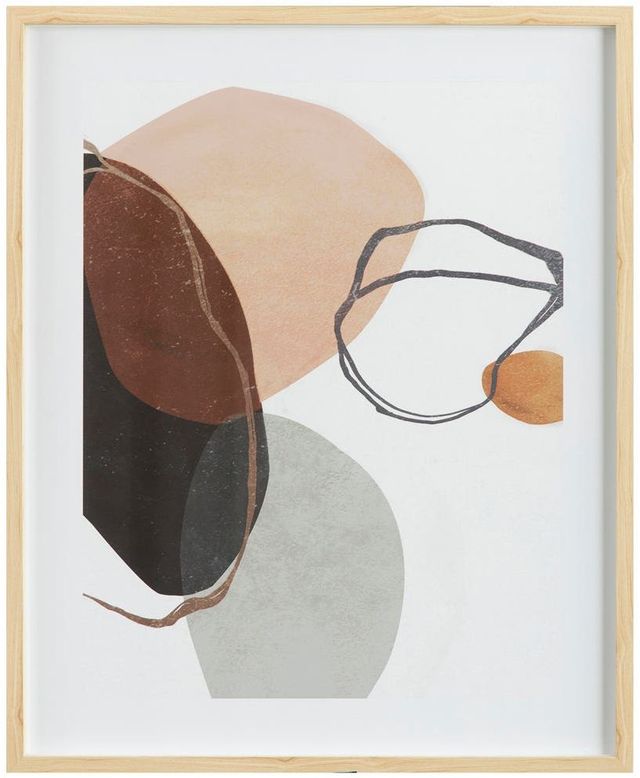 Moe's Home Collection Peaceful Black/Brown/Gray Abstract Print-0