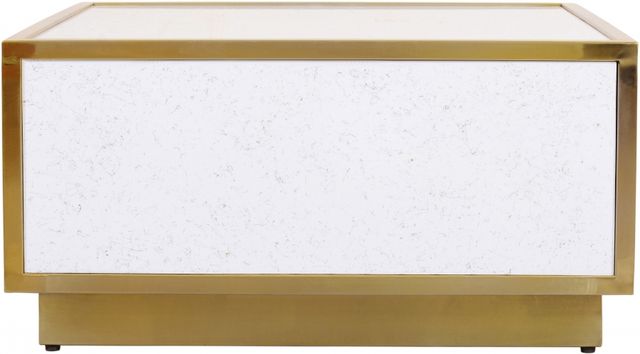 Meridian Furniture Glitz White Faux Marble Coffee Table-2