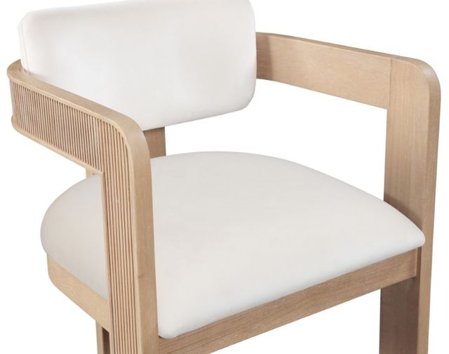 Meridian Furniture Sacha Cream/Natural Velvet Upholstered Dining Chair-4