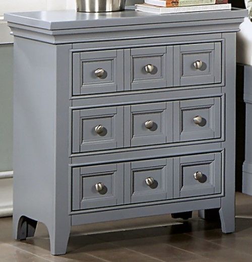 Furniture of America® Castlile Gray Nightstand-0