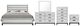 Global Furniture USA Kate 5-Piece Foil White Queen Panel Bedroom Set-0