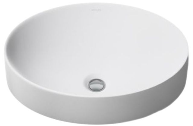 Kohler Vox® White 20" Oval Vessel Bathroom Sink-4