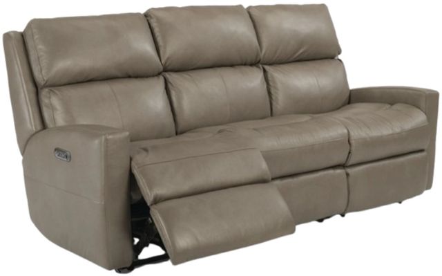 Flexsteel® Customizable Catalina Leather Power Reclining Sofa with Power Headrests-1