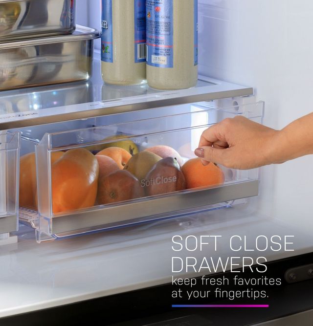 GE Profile™ 36 in. 28.3 Cu. Ft. Fingerprint Resistant Stainless Steel Quad French Door Refrigerator with Dual Dispense AutoFill Pitcher-7