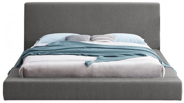 Meridian Furniture Terra Grey Boucle Queen Panel Bed-1