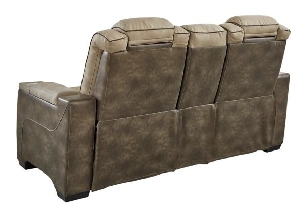 Signature Design by Ashley® Next-Gen DuraPella Two-tone Sand Power Reclining Loveseat with Console-3