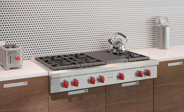 Wolf® 48" Natural Gas Stainless Steel Pro Style Rangetop-2