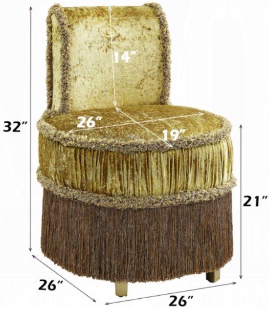 ACME Furniture Bernadette Gold Vanity Stool-2