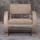 Uttermost® Rehema Cerused Wheat Wicker/Wooden Outdoor Lounge Chair-2