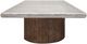 International Furniture Direct Sahara Cream Top Square Cocktail Table with Caramel Brown Base-3