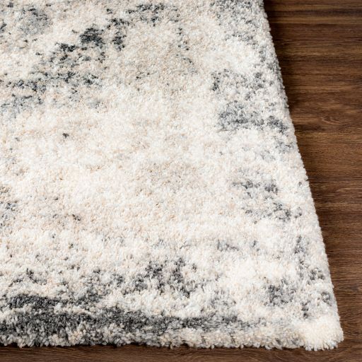 Surya Eskimo Shag Cream/Gray 5'x7' Area Rug-1