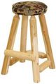 Best Craft Furniture Customizable W39 Round Bar Stool with White Cedar Legs-0
