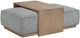 Bernards Trilogy Gray Ottoman with Tray Table-0
