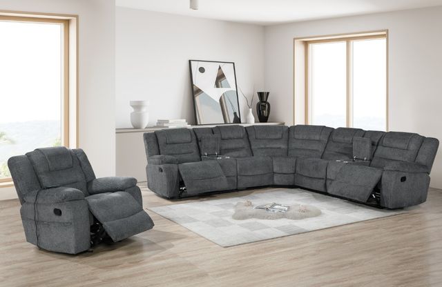 New Classic® Home Furnishings Redondo Dark Gray Manual Glider Recliner-1