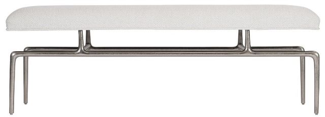 Bernhardt Solari Nickel/White Accent Bench-2