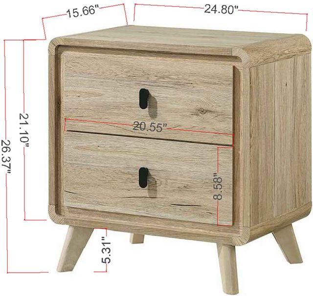 Crown Mark Dawson Beige Nightstand-2