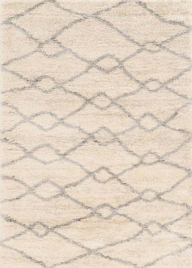 KAS Rugs Merino 6700 Ivory/Grey London 5'x8' Area Rug-0