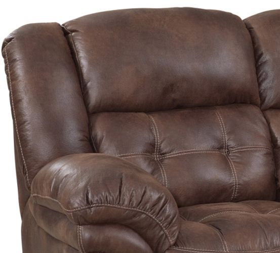 HomeStretch Frontier Espresso Power Reclining Loveseat with Console-1