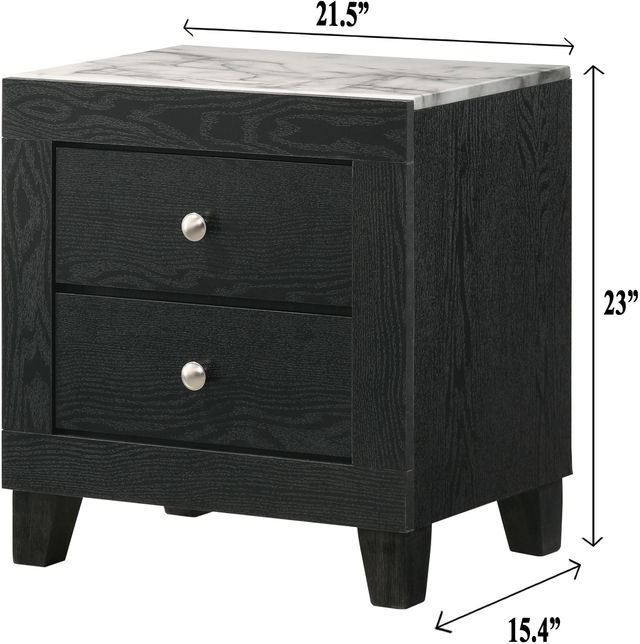 Crown Mark Candence Black Nightstand-2