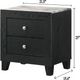 Crown Mark Candence Black Nightstand-2