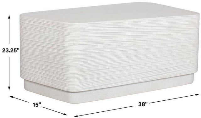 Uttermost® Saltwater White Concrete Indoor-Outdoor Coffee Table-3