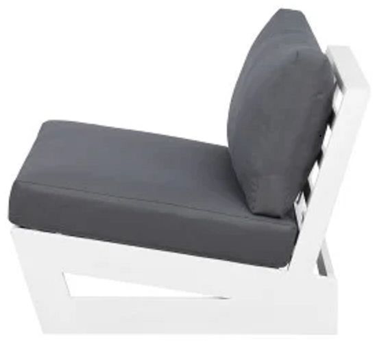 Linon Bluffton Gray/White Acacia/Fabric Outdoor Chair-3
