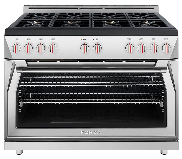 Forza™ 48" Stainless Steel Pro Style Natural Gas Range-0