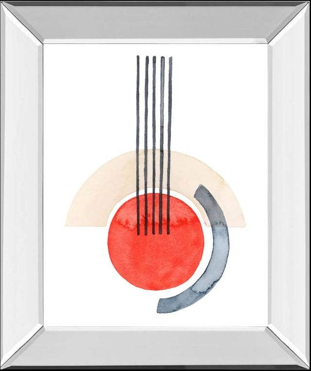Classy Art Deco Sunrise III by Grace Popp Mirror Framed Wall Art-0