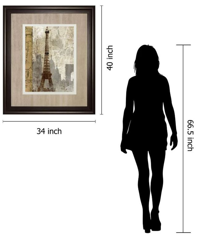 Classy Art Beige/Brown April in Paris by Mallett, K Wall Art-3