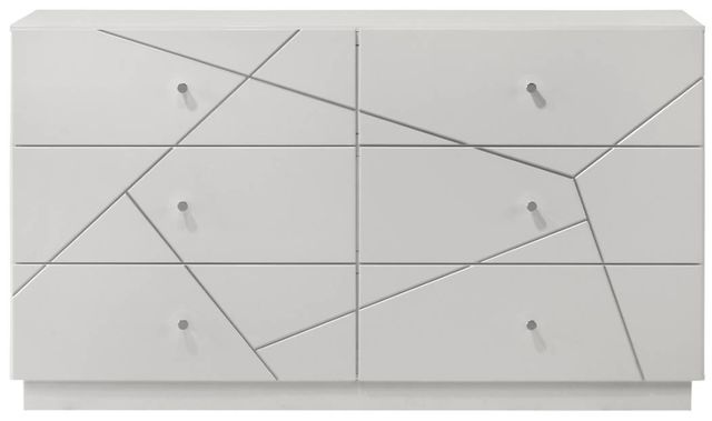 ACME Furniture Esther White/Silver High Gloss Dresser-3