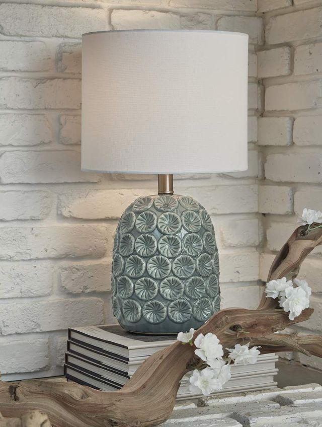 Signature Design by Ashley® Moorbank 2-Piece Teal Table Lamp Set-3