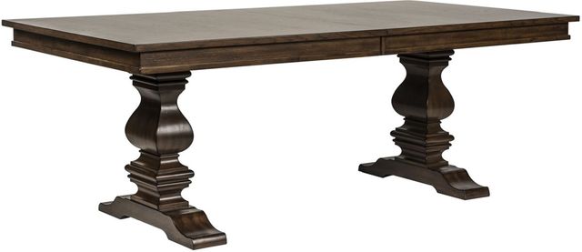 Liberty Furniture Armand 5-Piece Antique Brownstone/Gray Trestle Dining Set-1