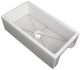 ZLINE Venice 36" White Gloss Farmhouse Single Bowl Fireclay Kitchen Sink-1