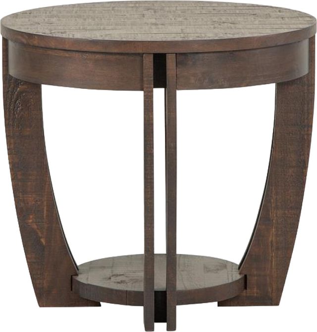 Magnussen Home® Lyndale Nutmeg Round End Table-1