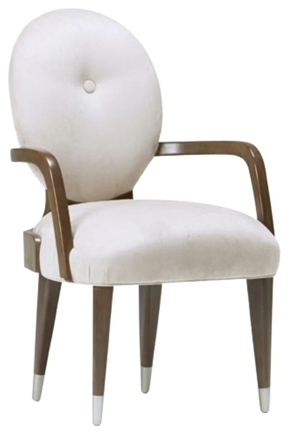Michael Amini® Roxbury Park Cement Gray/Slate Dining Arm Chair-0