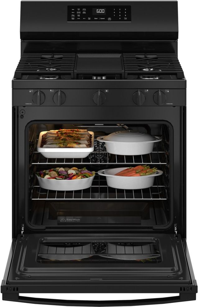 GE® 30'' Black Freestanding Gas Range-3