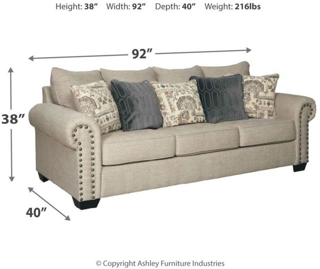 Signature Design by Ashley® Zarina Jute Queen Sofa Sleeper-4