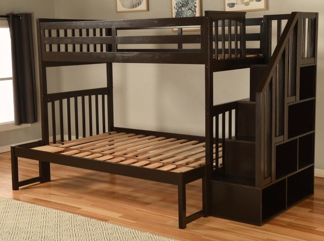 Kodiak Furniture Kelcie Dark Chocolate Twin/Full Bunk Bed -2