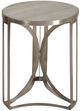 Crestview Collection Bengal Manor Shekler Gray Marble Top Accent Table with Antique Nickel Base-0