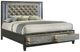 New Classic® Home Furnishings Radiance Black Pearl King Panel Storage Bed-4