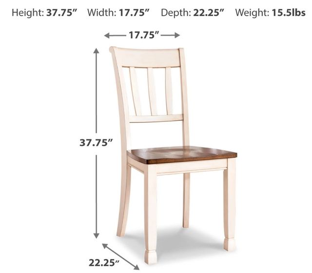 Signature Design by Ashley® Whitesburg Brown/Cottage White Dining Side Chair-2