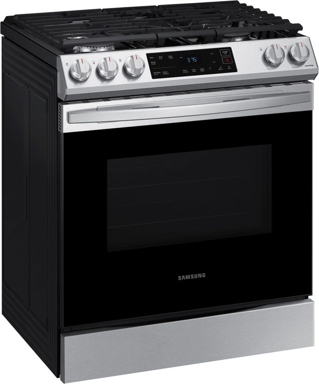 Samsung 30" Fingerprint Resistant Stainless Steel Front Control Slide-In Gas Range-2