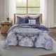Olliix by Intelligent Design Odette Blue Twin/Twin XL Boho Reversible Coverlet Set-0