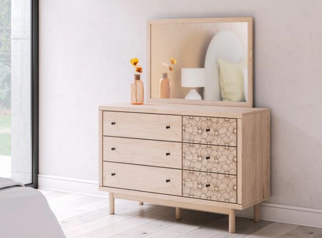 Signature Design by Ashley® Arloster Tan Dresser and Mirror-6
