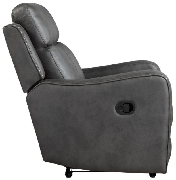 Homelegance® Kellen Smoky Gray Manual Recliner-2