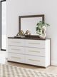 Signature Design by Ashley® Mazilar Brown/White Dresser and Mirror-4
