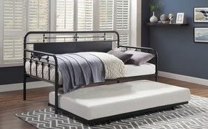 Mazin Furniture Blanchard Matte Silver Daybed With Trundle-3