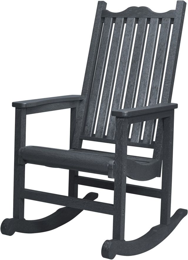 C.R. Plastic Generation Line Slate Grey Porch Rocker-1