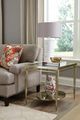 Hammary® Galerie Glass Top Rectangular End Table with Champagne Frame-1