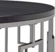 Elements International Ester Black Coffee Table with Chrome Base-4